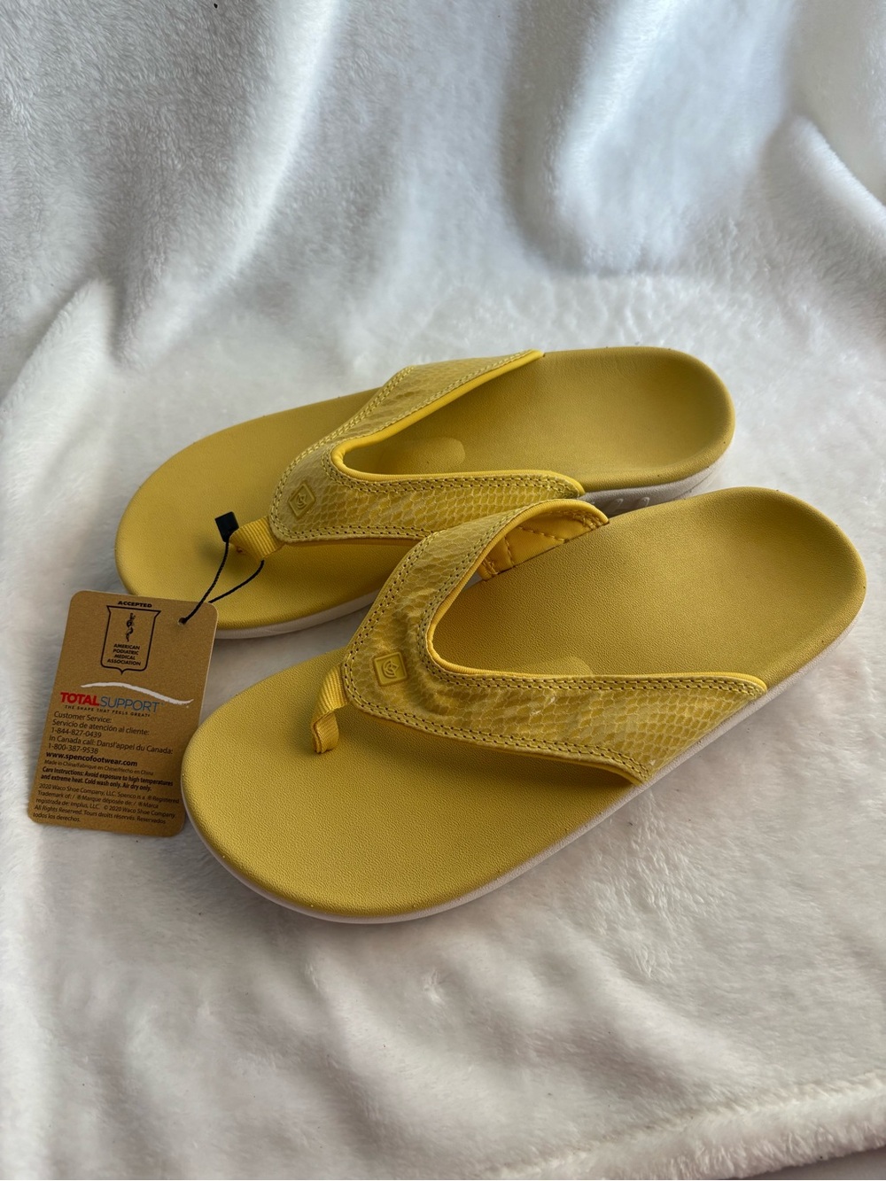 Spenco Yumi Gecko Flip Flop Women's Sundress Slip On Orthotic Sandal Sz 8D Wide